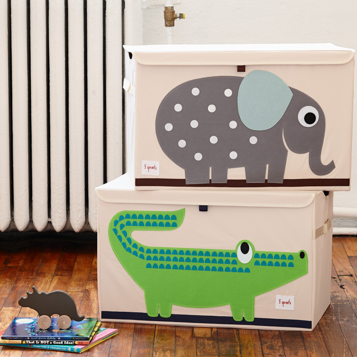 3 Sprouts Toy Chest - Grey Elephant.