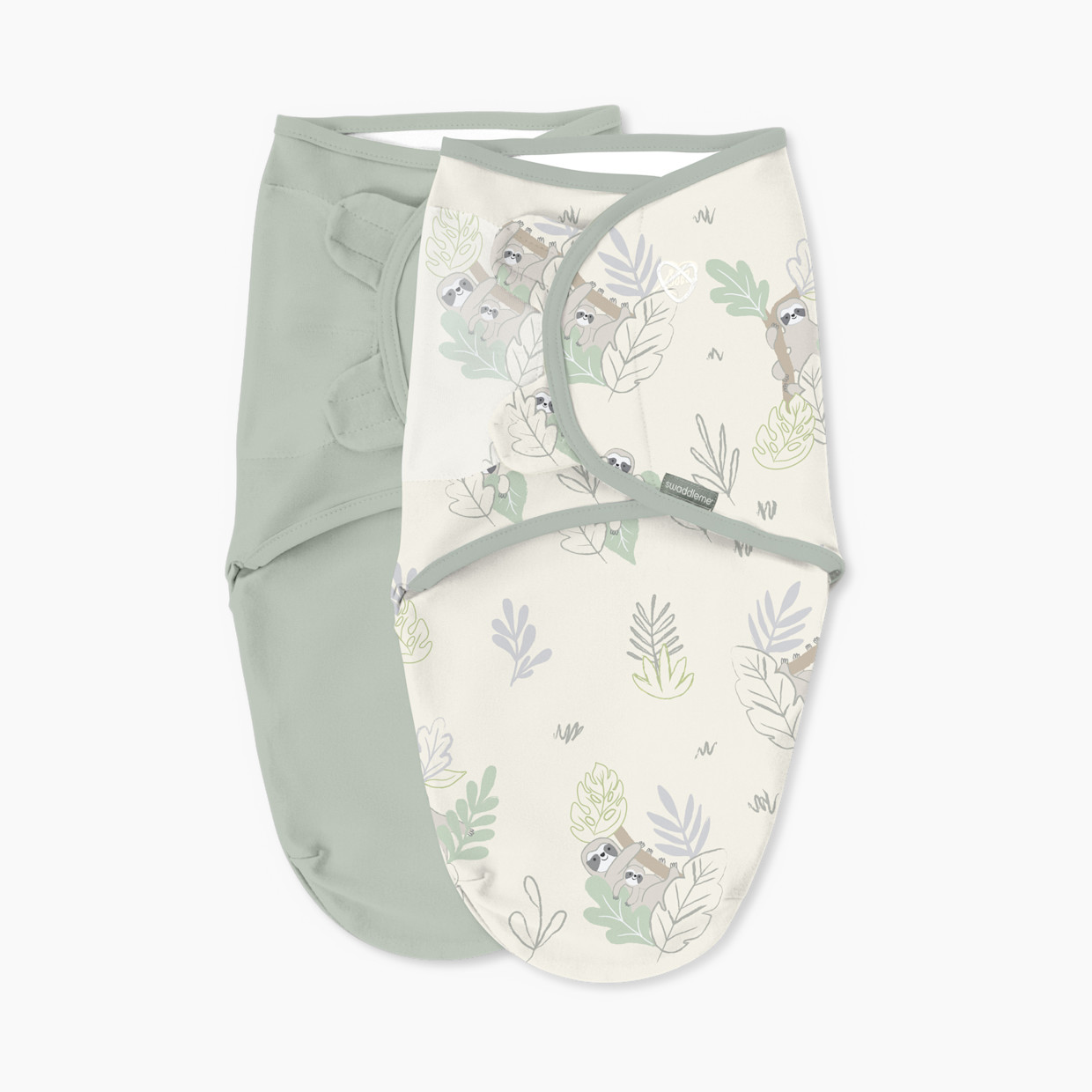 Ingenuity SwaddleMe Original Swaddle (2-Pack) - Peekaboo Sloth, 0-3 M.