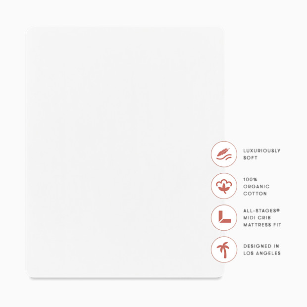 babyletto All-Stages Midi Organic Brushed Cotton Crib Sheet.