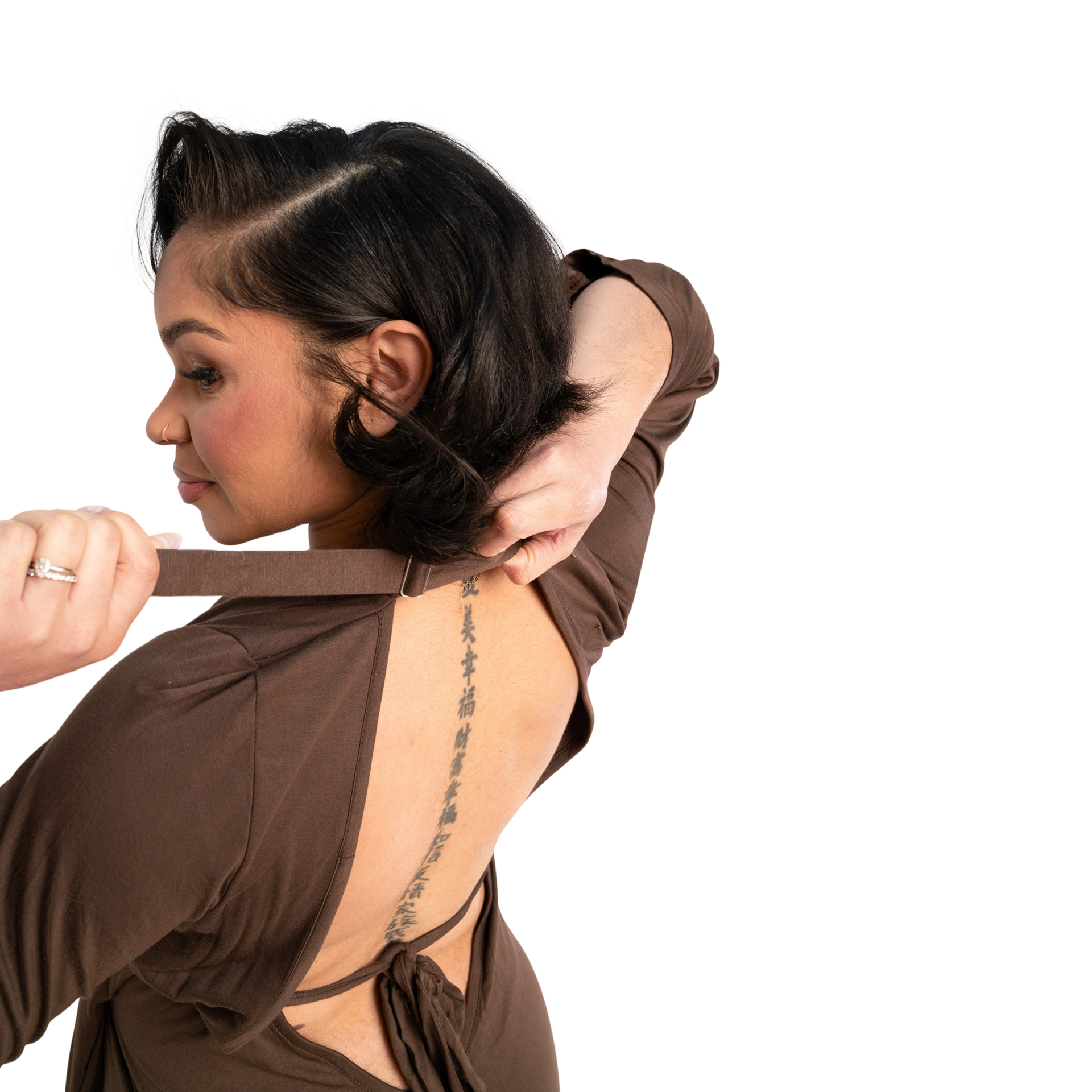 Lila Maternity Lila Labor & Postpartum Gown - Mocha, Medium.