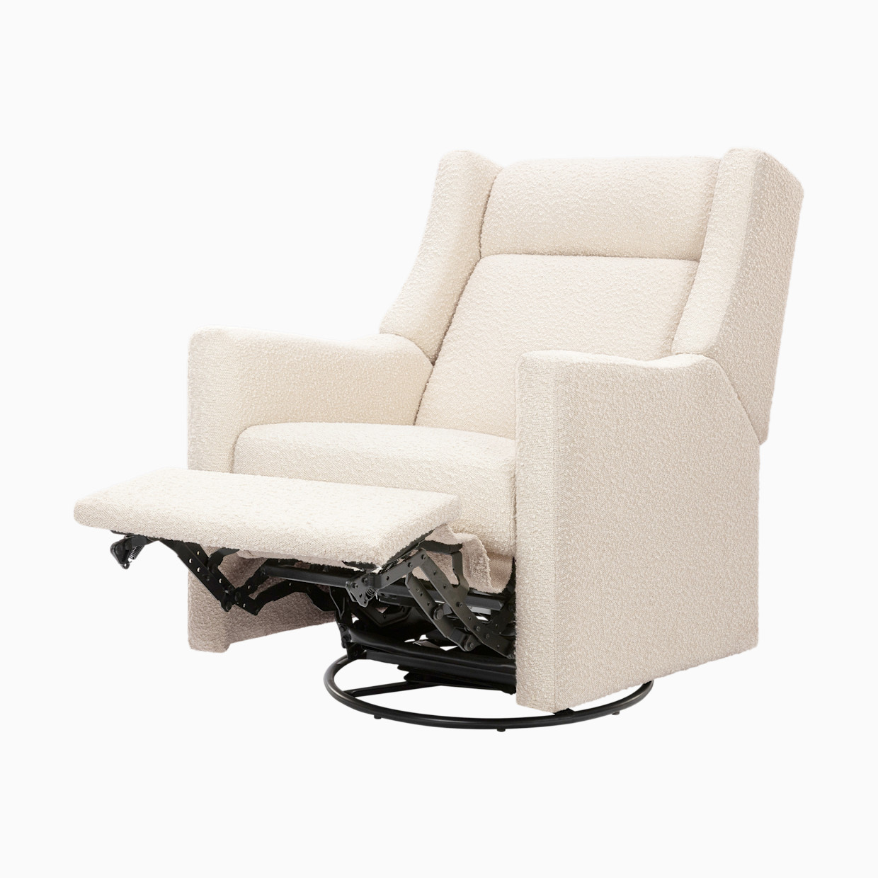 babyletto Kiwi Deluxe Power Recliner and Swivel Glider - Performance Ivory Boucle.