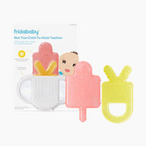 Frida Baby Silicone Teething Toys, 4-in-1 Teether for Babies & Infants, Teething Relief for 0-18 Months, Not-Too-Cold-to-Hold Baby Teether, BPA-Free