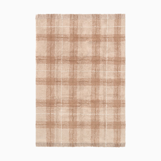 Lorena Canals Tartan Washable Rug - Rose, 2' 11" X 3' 11".