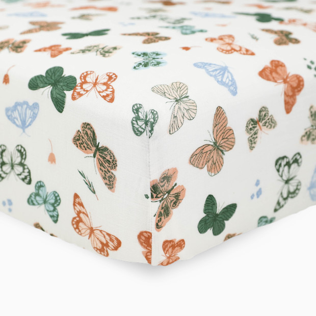 Little Unicorn Cotton Muslin Crib Sheet.