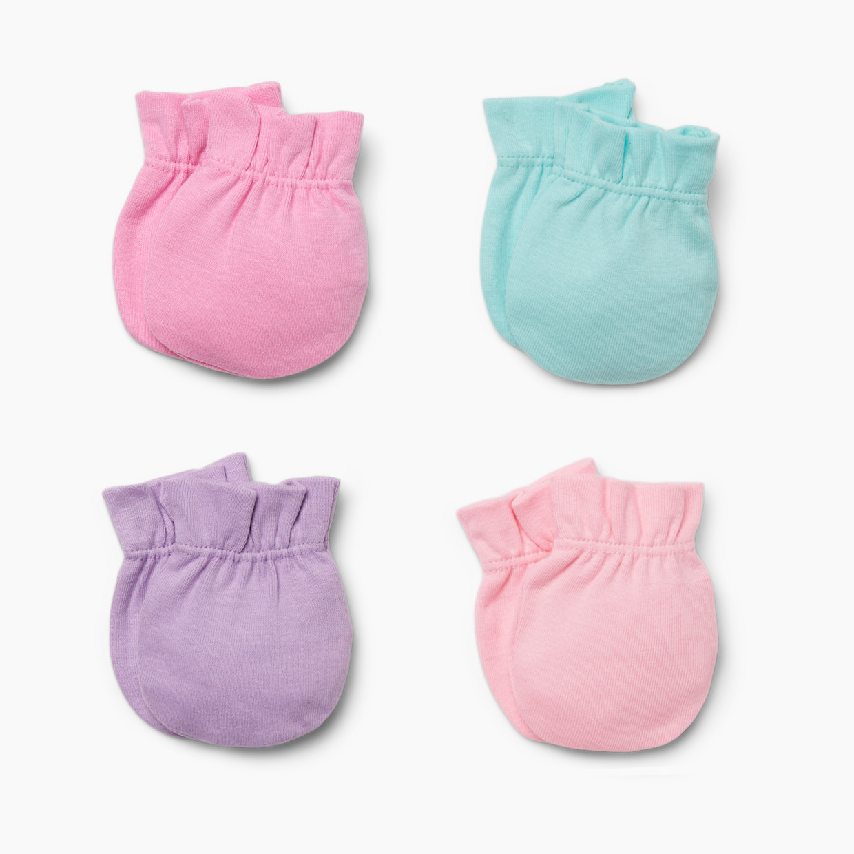 Small Story 4 Pack Mittens - Pink/Purple, 0-6 M.