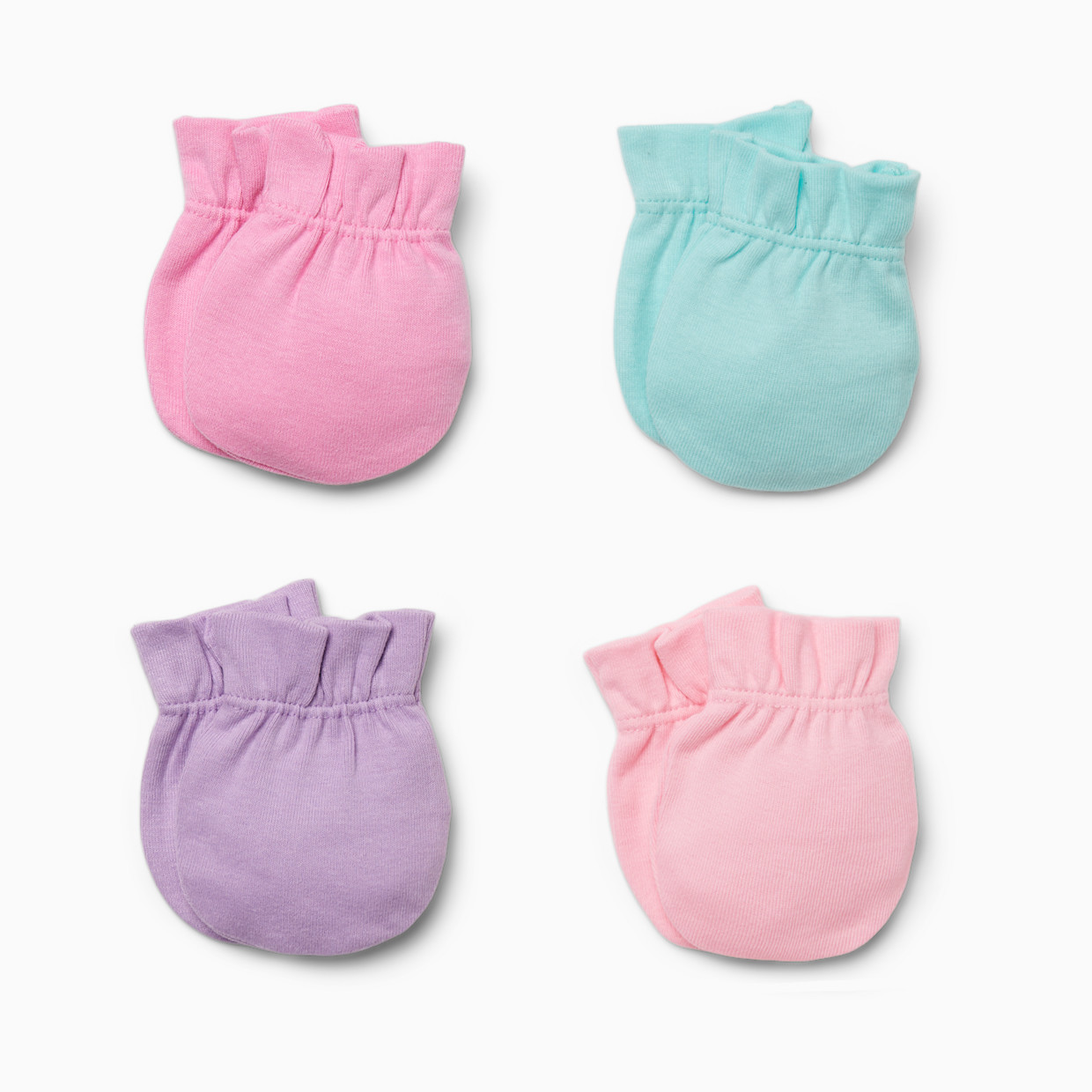 Small Story 4 Pack Mittens - Pink/Purple, 0-6 M.