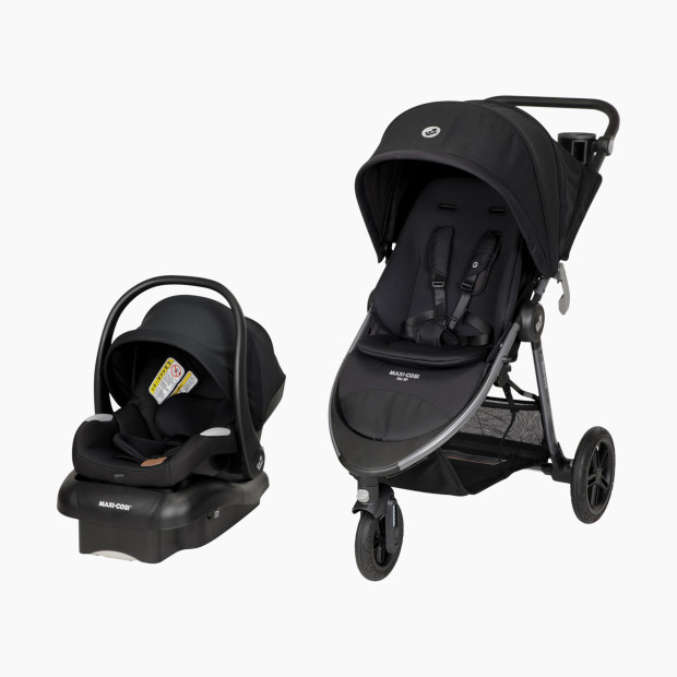 Maxi-Cosi Gia XP Luxe 3-Wheel Travel System - Midnight Black.