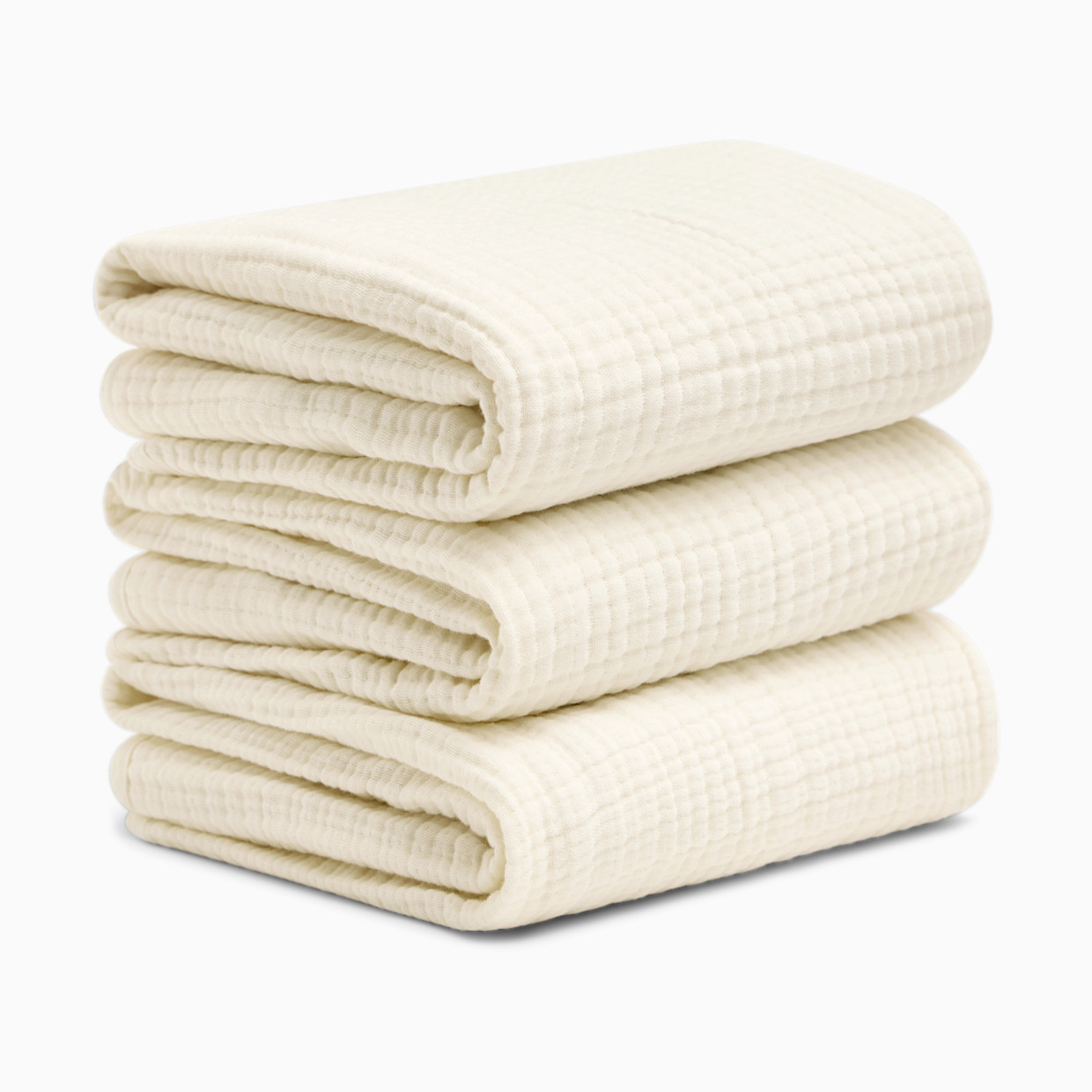 Small Story Muslin Hooded Towels (3 Pack) - White.