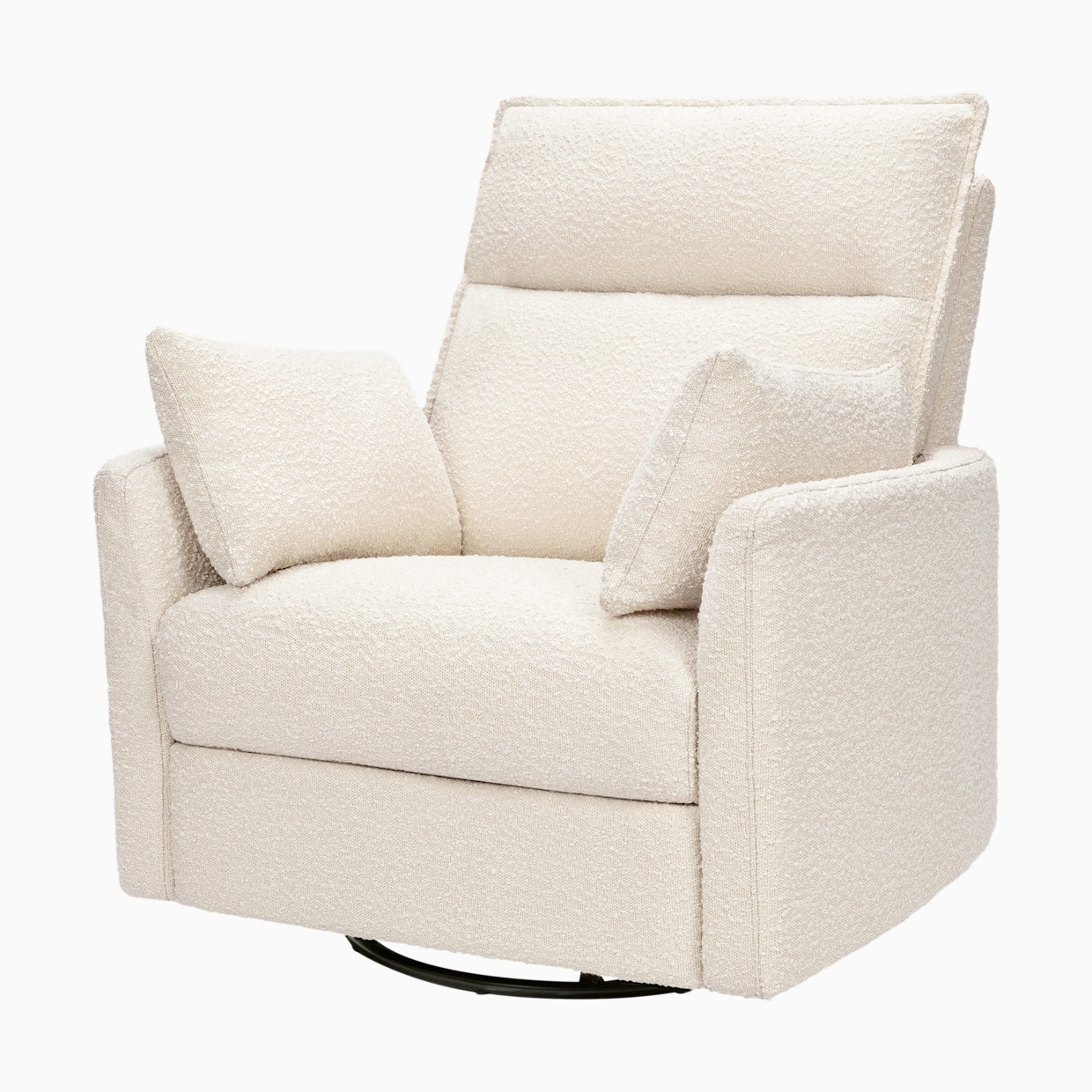 babyletto Nori Extra Wide Electronic Recliner and Swivel Glider - Performance Ivory Boucle.