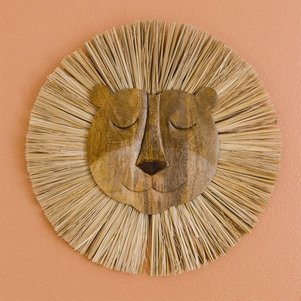 Crane Baby Handcrafted Wood Wall Decor - Lion.