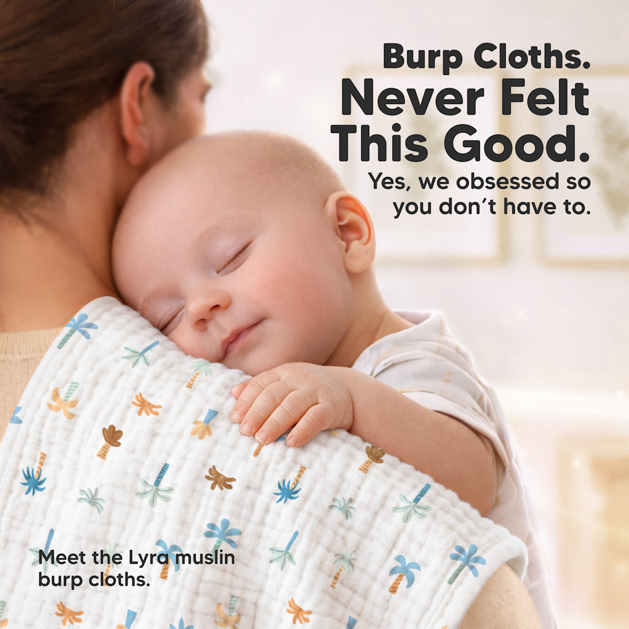 KeaBabies 5-Pack Lyra Muslin Burp Cloths - Dino Park.