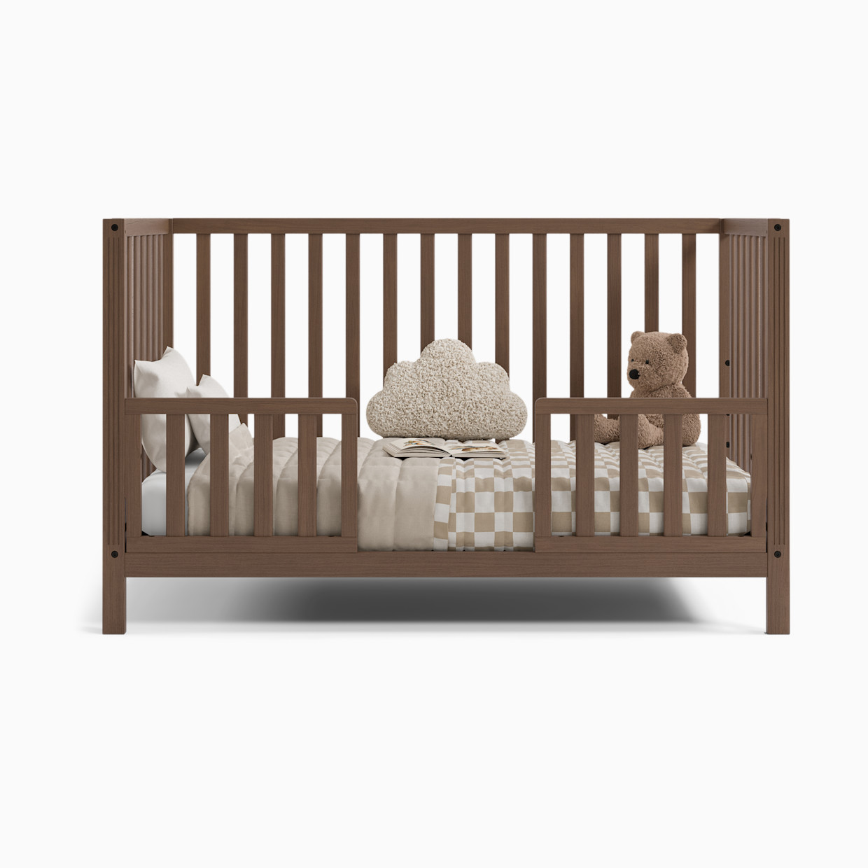 Storkcraft Universal Toddler Safety Guardrail Kit (Slats) - Hazelnut.