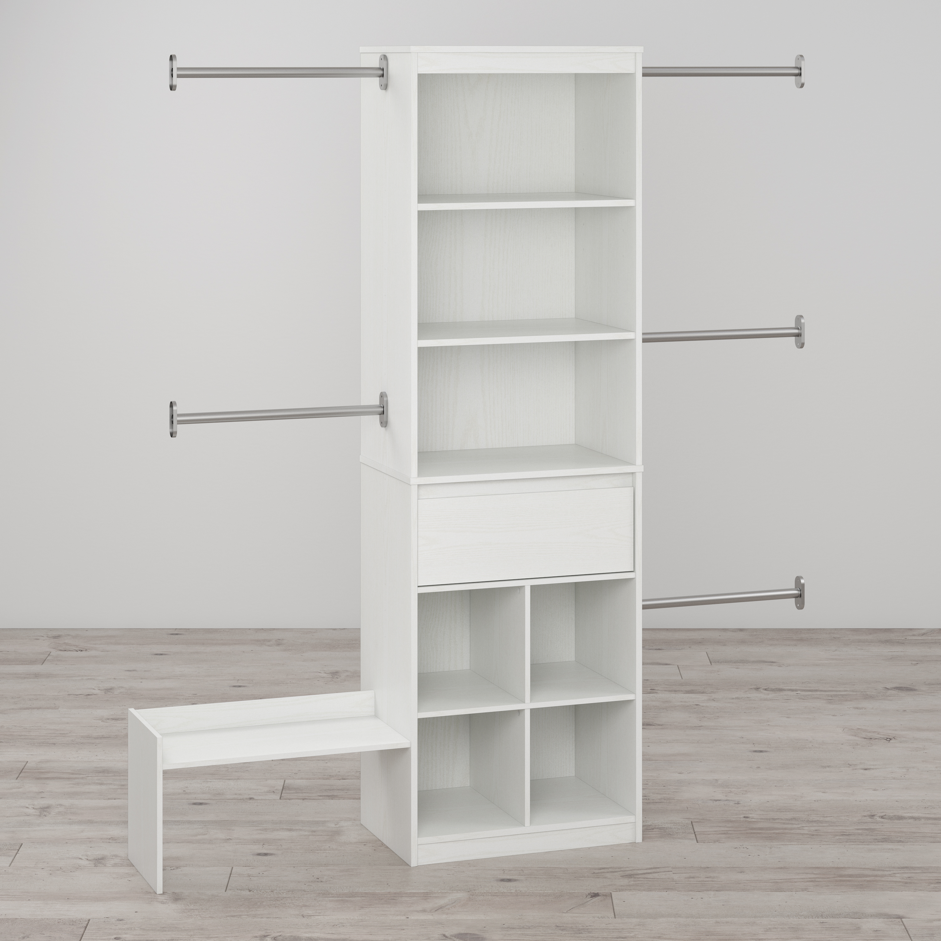 Little Seeds Grow with Me Adjustable Closet - White