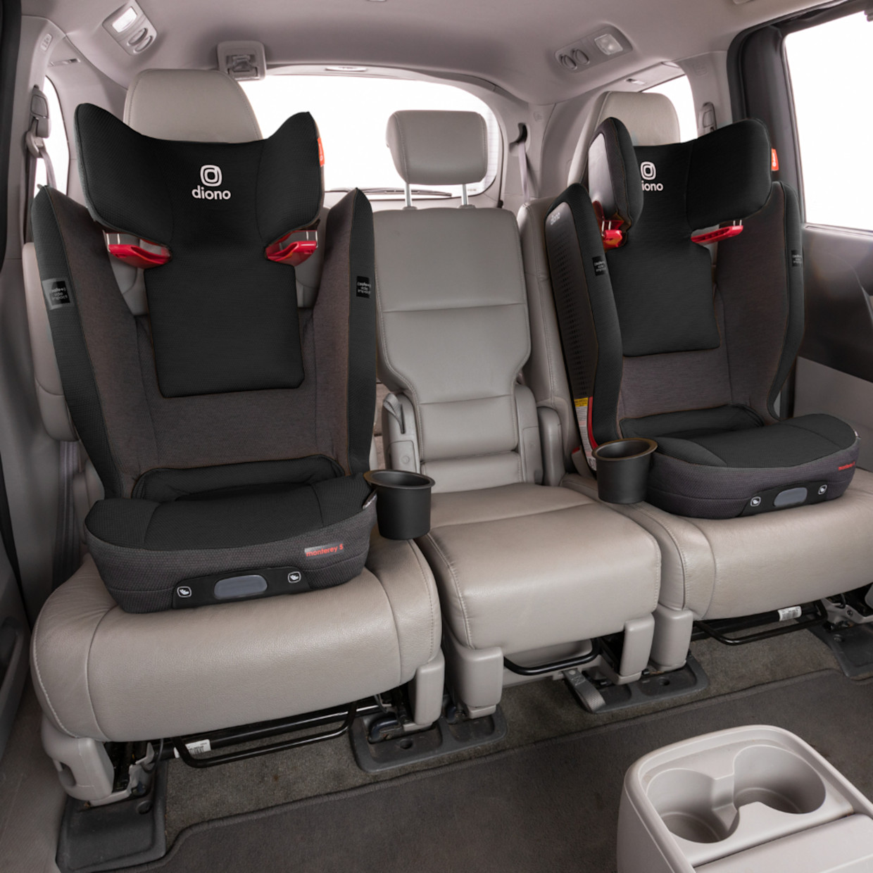 Diono Monterey 5iST FixSafe Rigid Latch High Back Booster Car Seat - Black Jet.