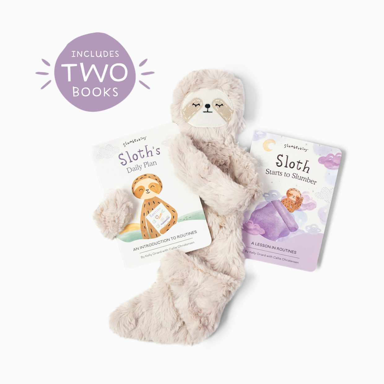 Slumberkins, Inc. Plush Snuggler & Book Bundle - Sloth's Routines.