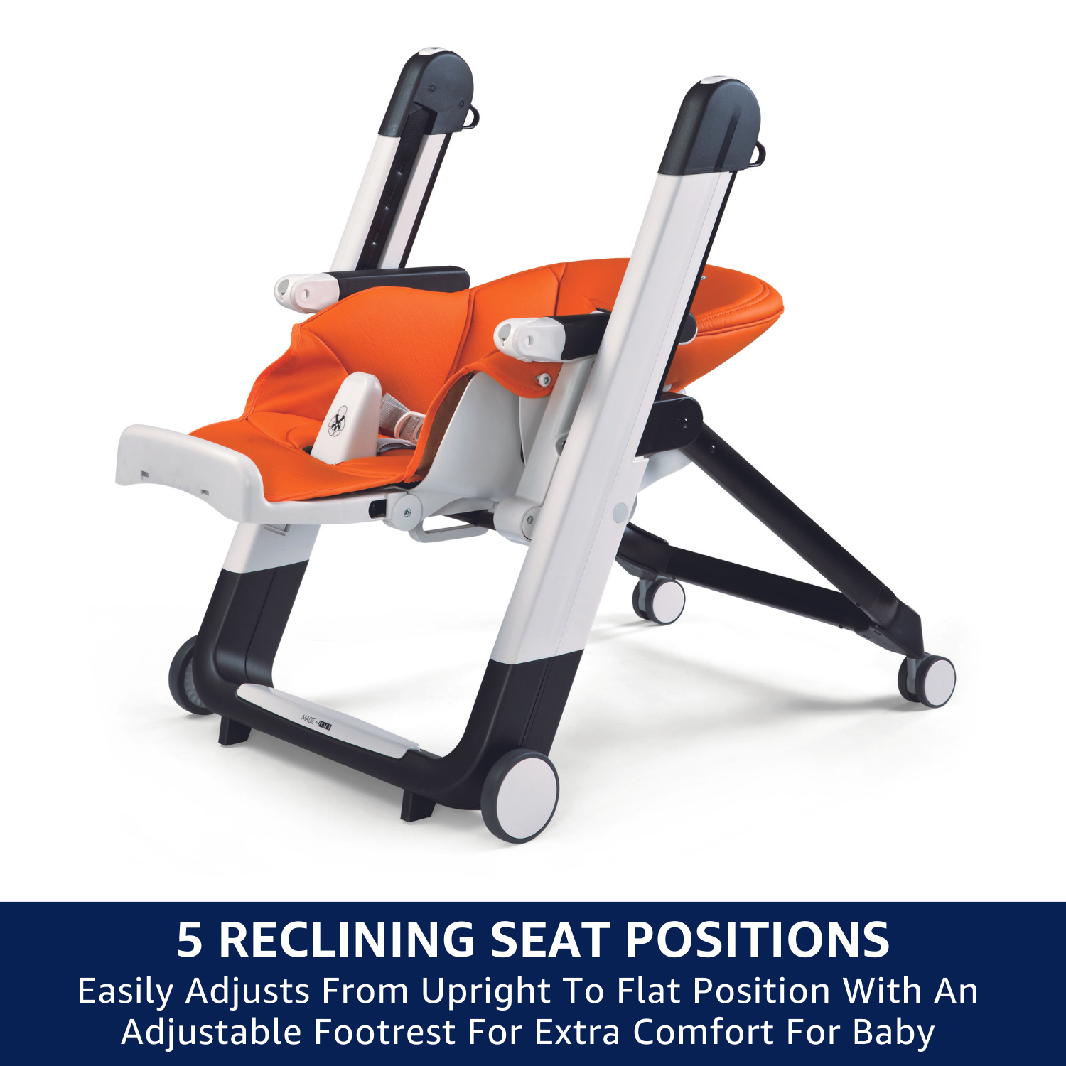 Peg Perego Siesta Grow With Baby Folding High Chair & Recliner - Ice.