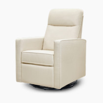 DaVinci Gabby Pillowback Swivel Glider in Natural Oat, Greenguard Gold & CertiPUR-US Certified