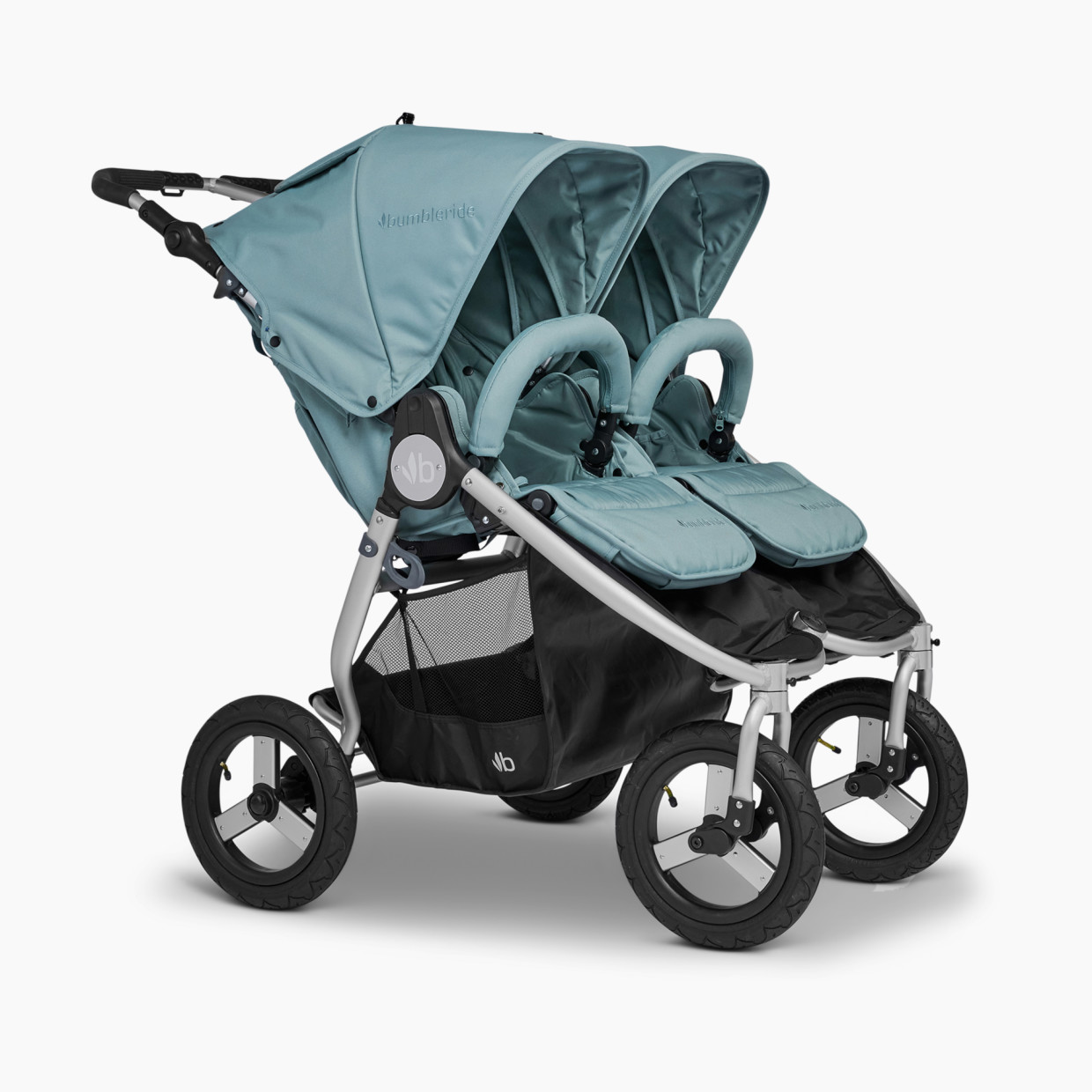 Bumbleride Indie Twin Double Jogging Stroller - Sea Glass.