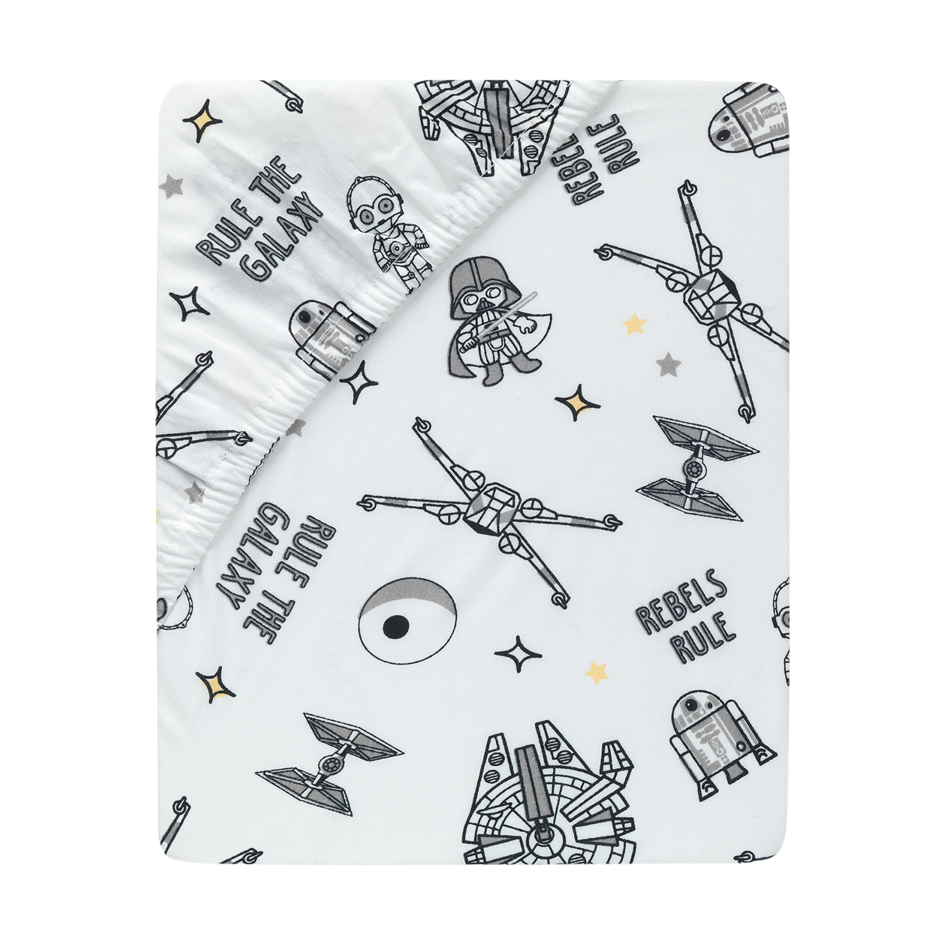 Lambs & Ivy Cotton Fitted Crib Sheet - Star Wars Signature Rebels Rule.