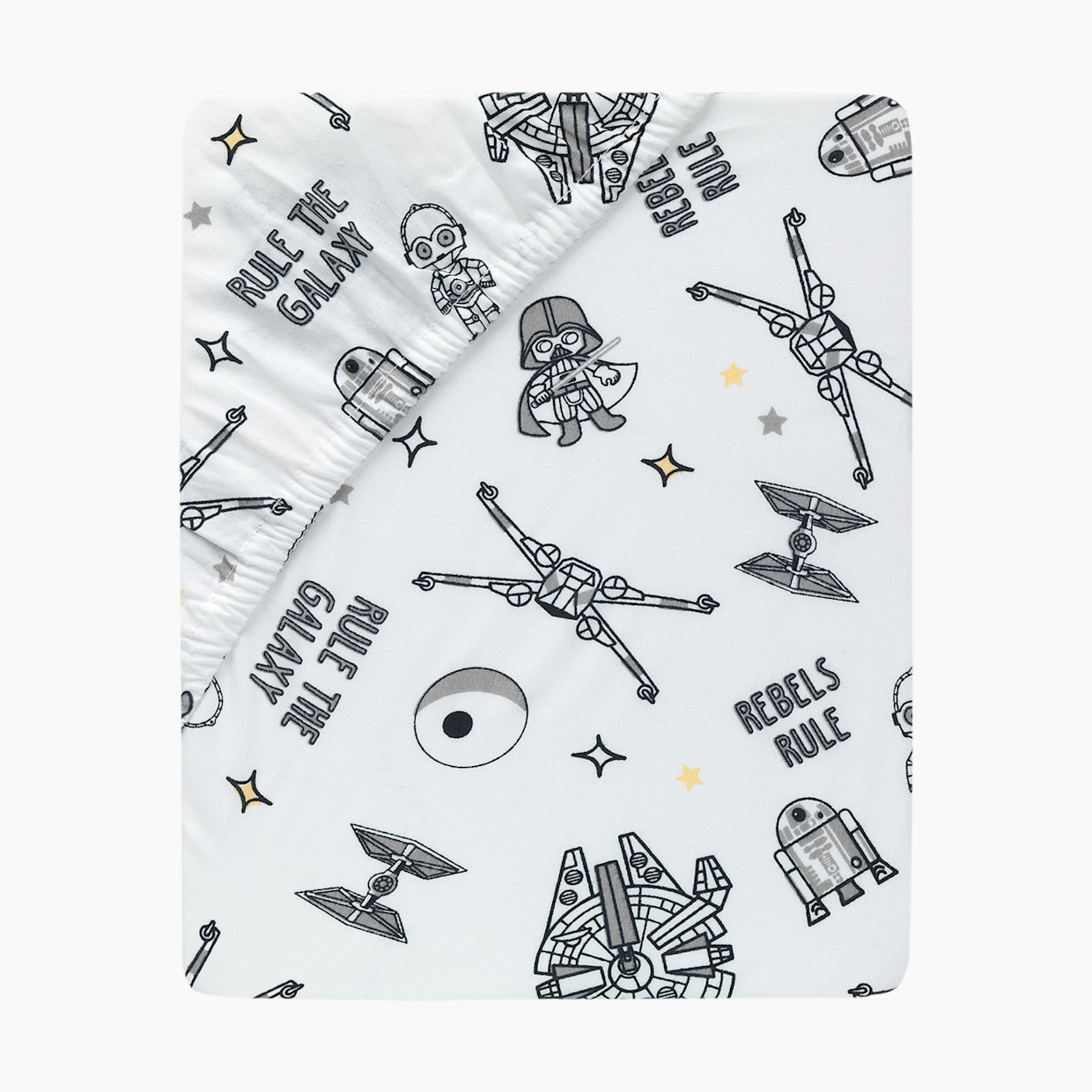 Lambs & Ivy Cotton Fitted Crib Sheet - Star Wars Signature Rebels Rule.
