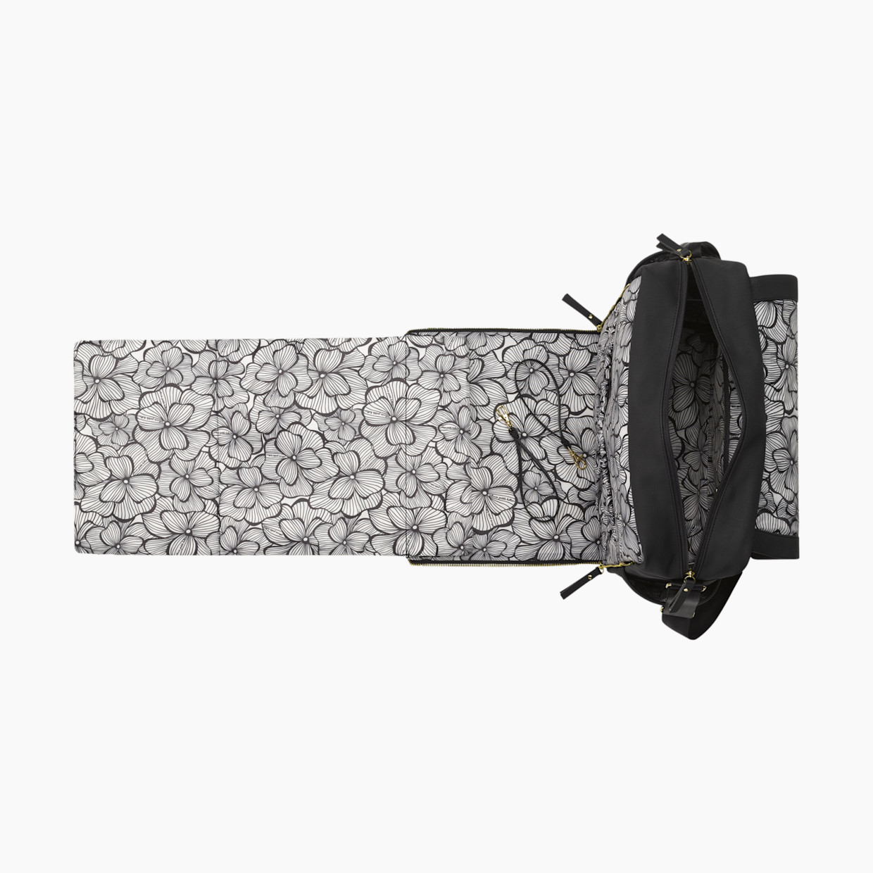 Petunia Pickle Bottom Boxy Diaper Bag Backpack - Black Matte Leatherette.