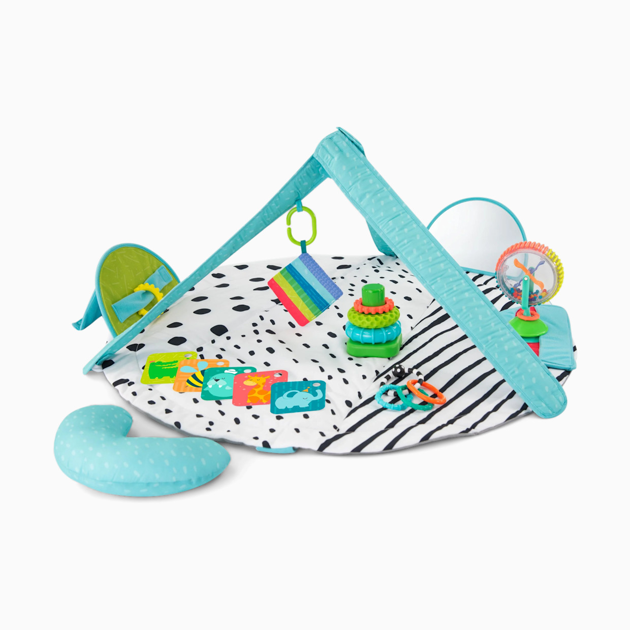 Sassy Sensory Stations Gym - Black & White, 32" X 32".