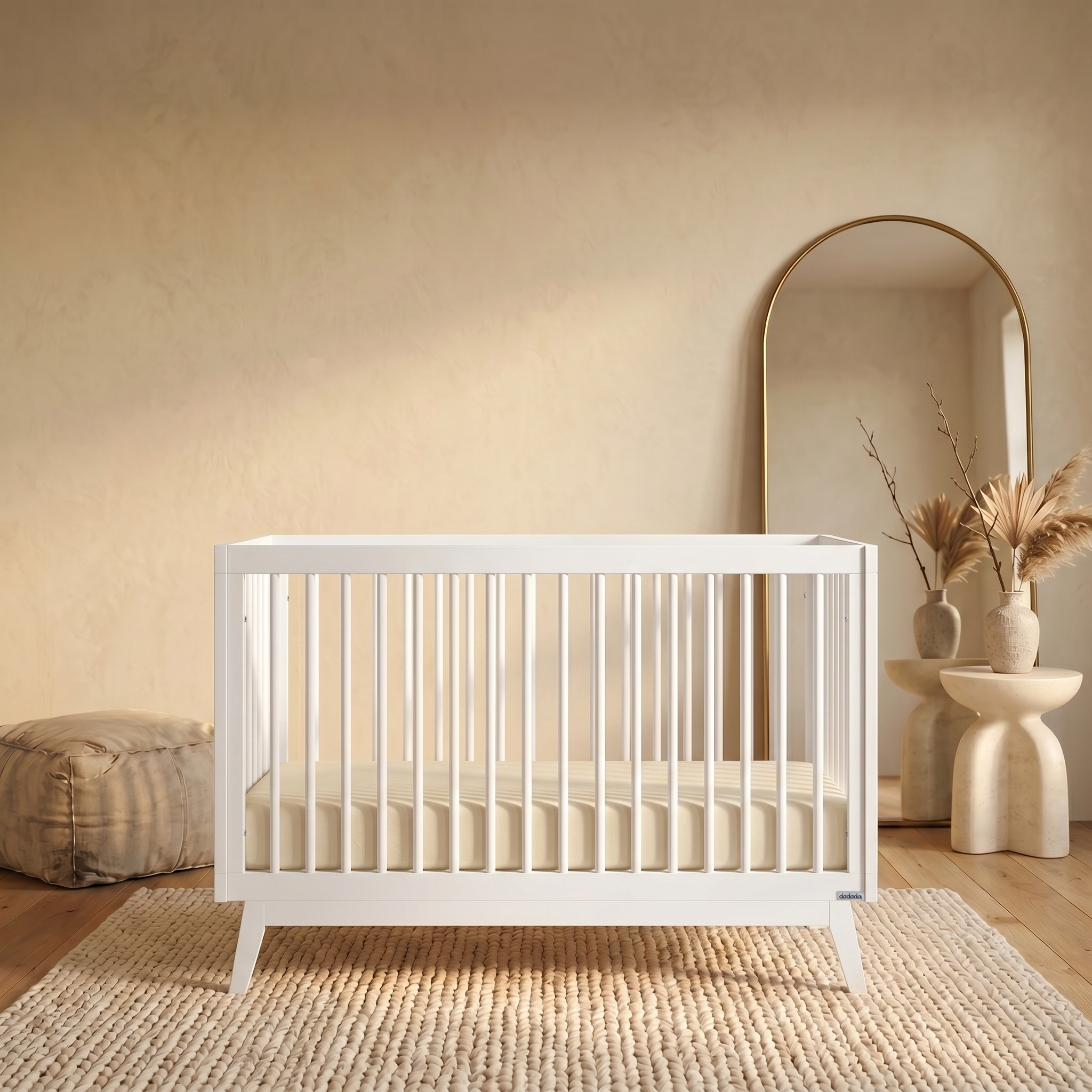 dadada Soho 3-in-1 Convertible Crib - White.