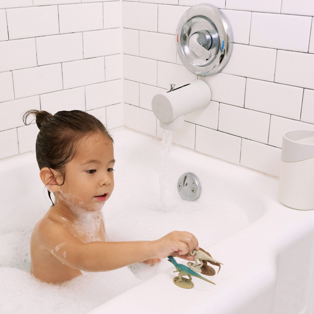Lalo Bathtime Full Kit Tub & Accessories Coconut Babylist Shop