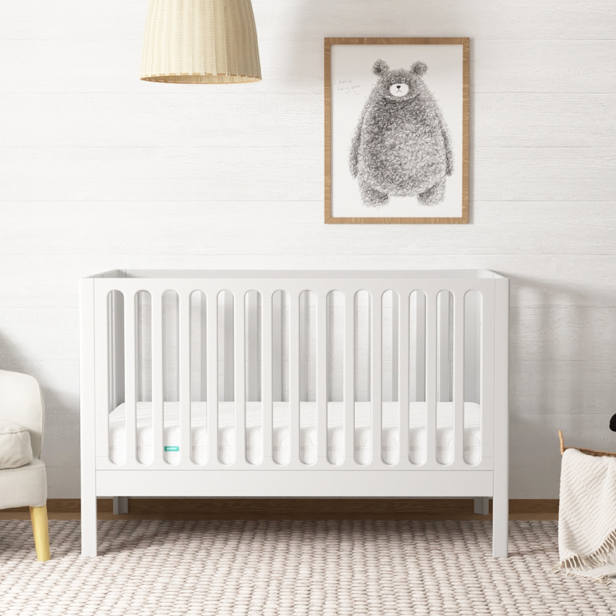 Newton Baby Galileo 3-in-1 Convertible Crib - White.
