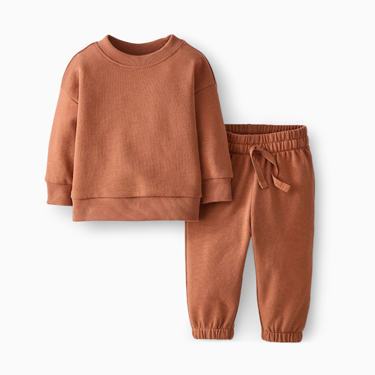 Hanna Andersson Baby French Terry Sweatsuit Set - Russet, 3-6 M.