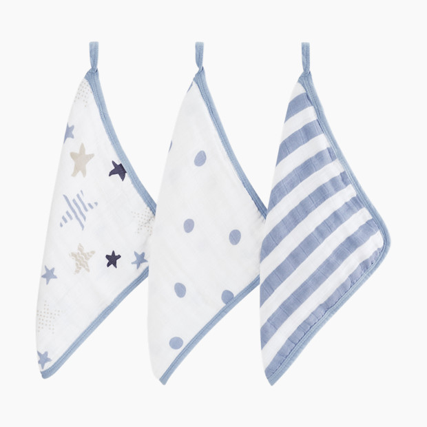 Aden + Anais Washcloth Set (3 Pack) - Rock Star.