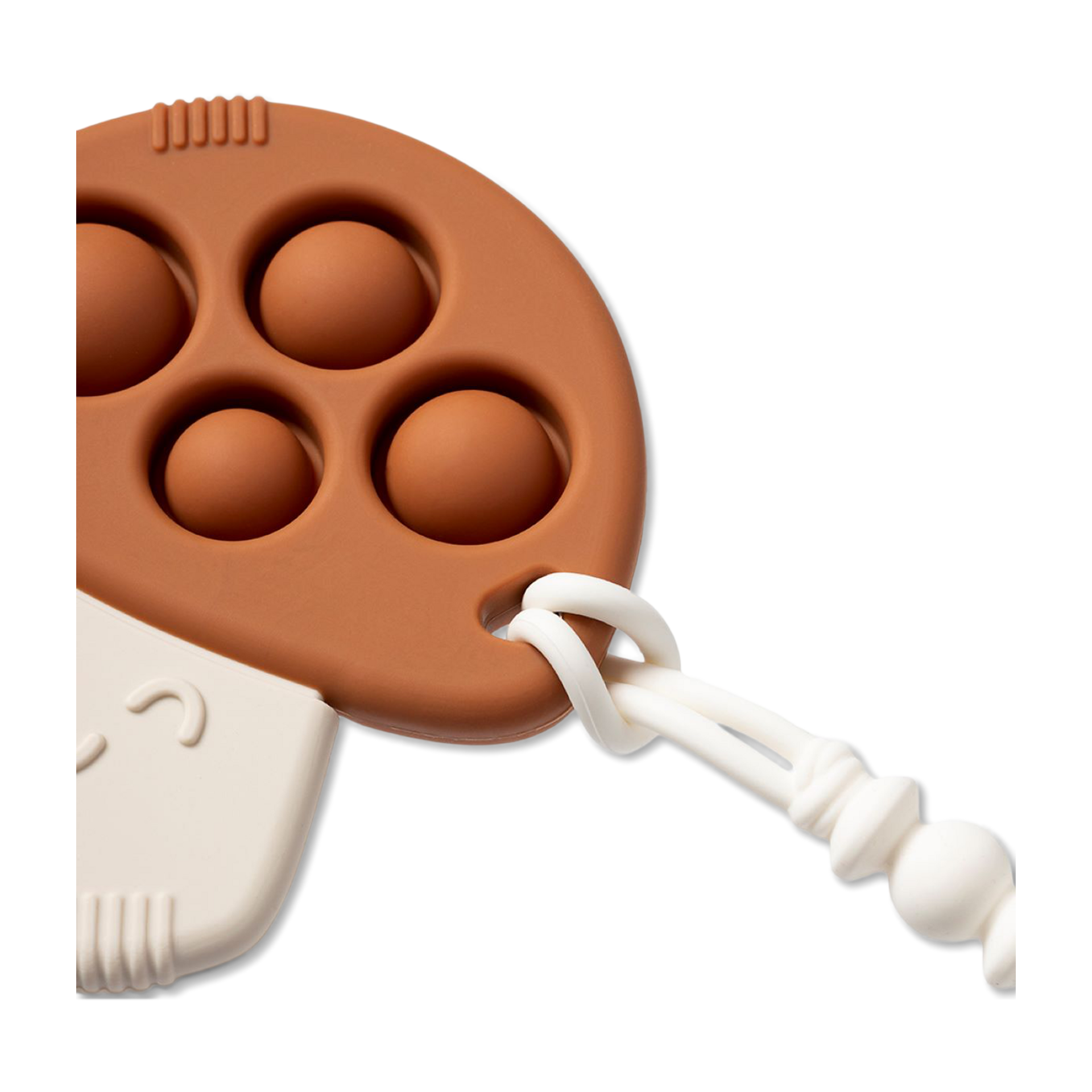Itzy Ritzy Silicone Teether with Sensory Popper - Mushroom.