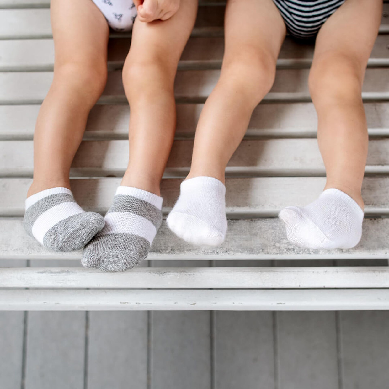 Burt's Bees Baby Ankle Socks (6 Pack) - Heather Grey Pattern, 0-3 M.