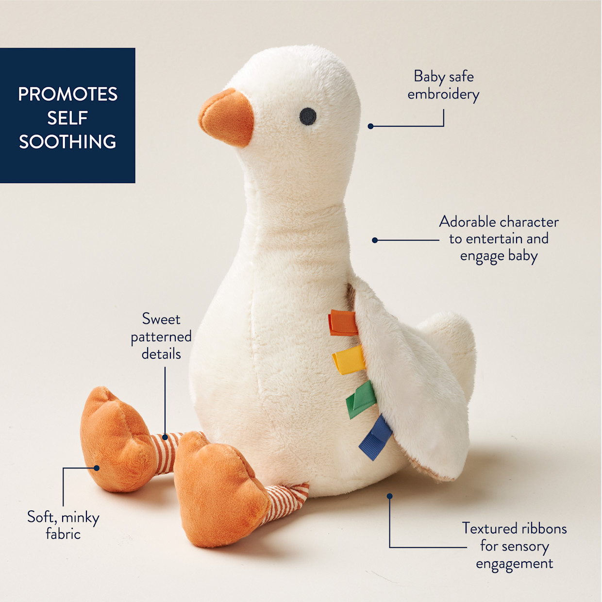 Itzy Ritzy Sweetie Snuggles Plush Toy - Gracie The Goose.