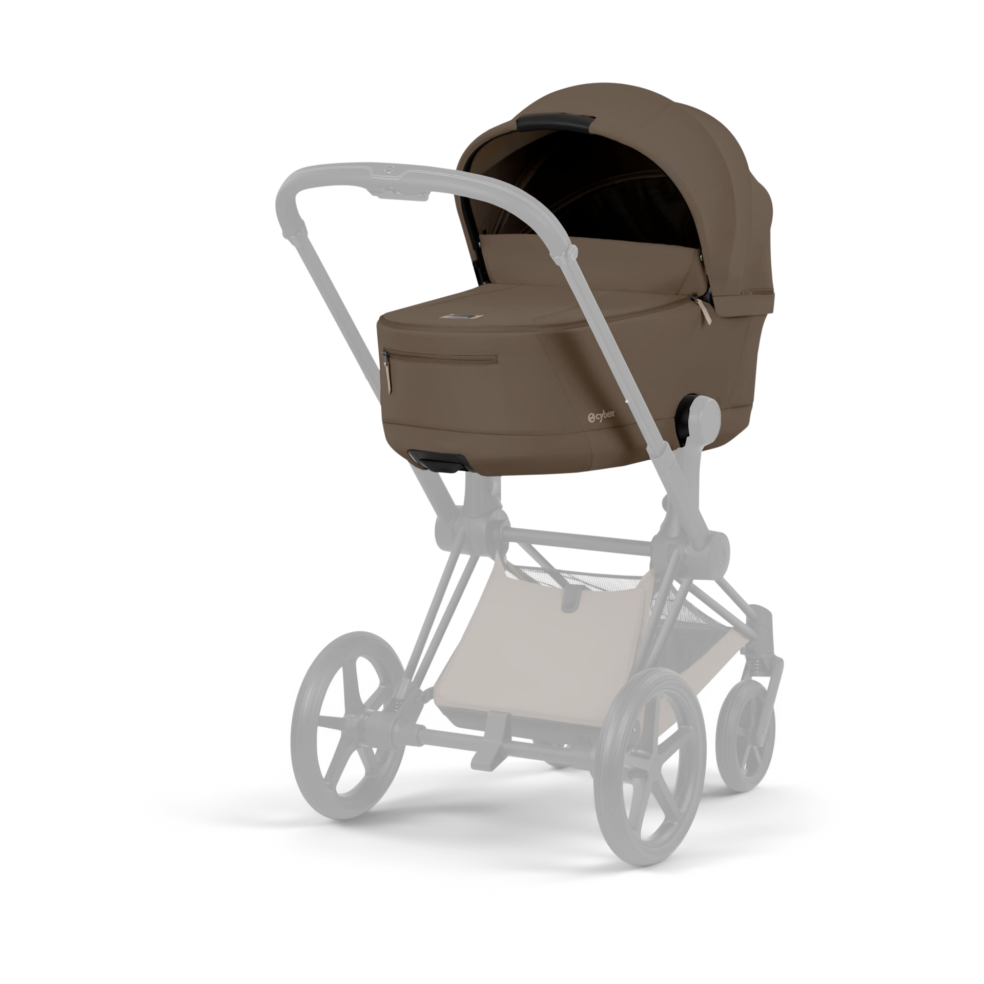 Cybex PRIAM Fold Lux Carry Cot - Coconut Brown.
