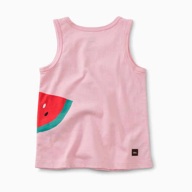 Tea Collection Double-Sided Watermelon Tank - Honeysuckle, 3-6 Months.