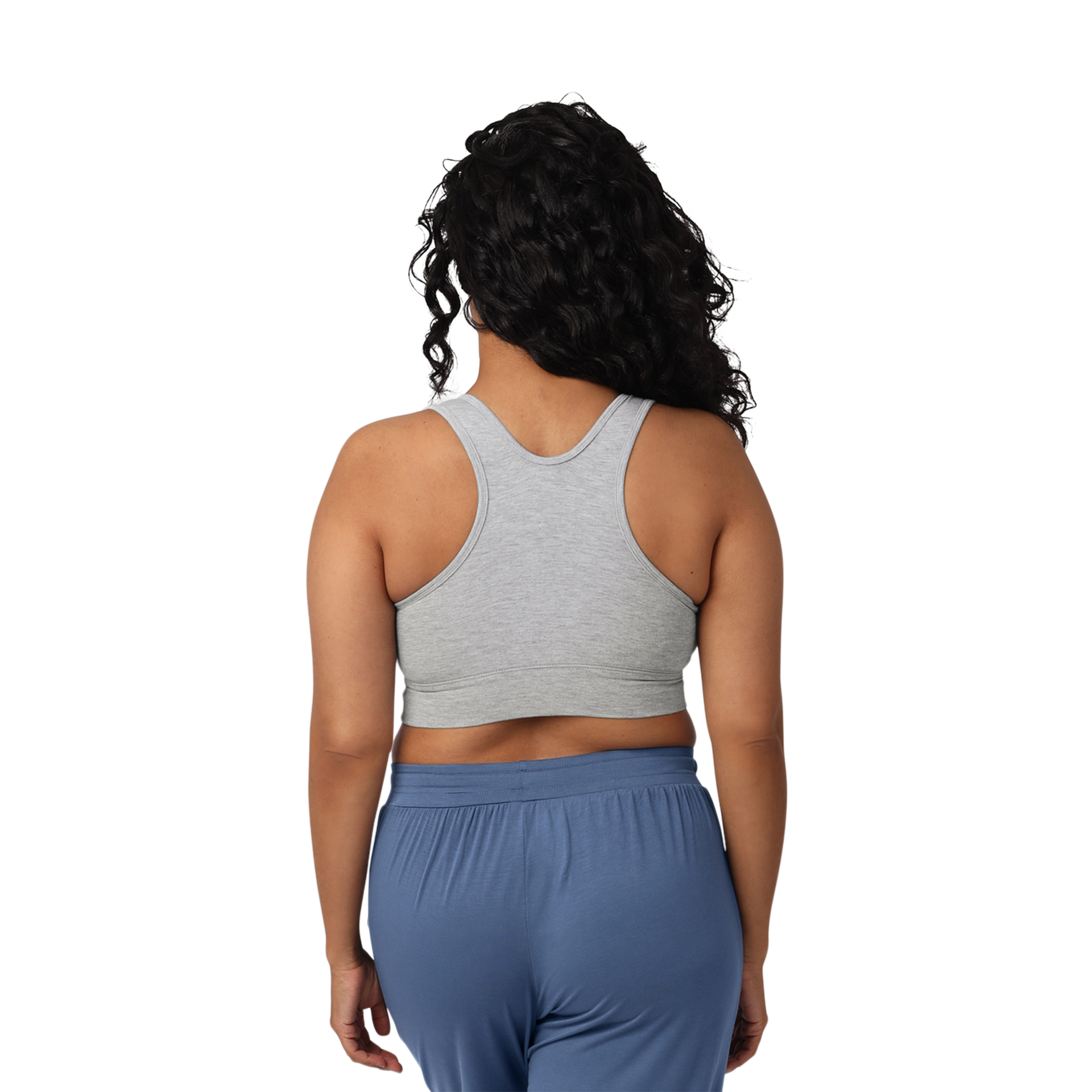 Kindred Bravely French Terry Racerback Nursing & Sleep Bra - Grey Heather, Small.