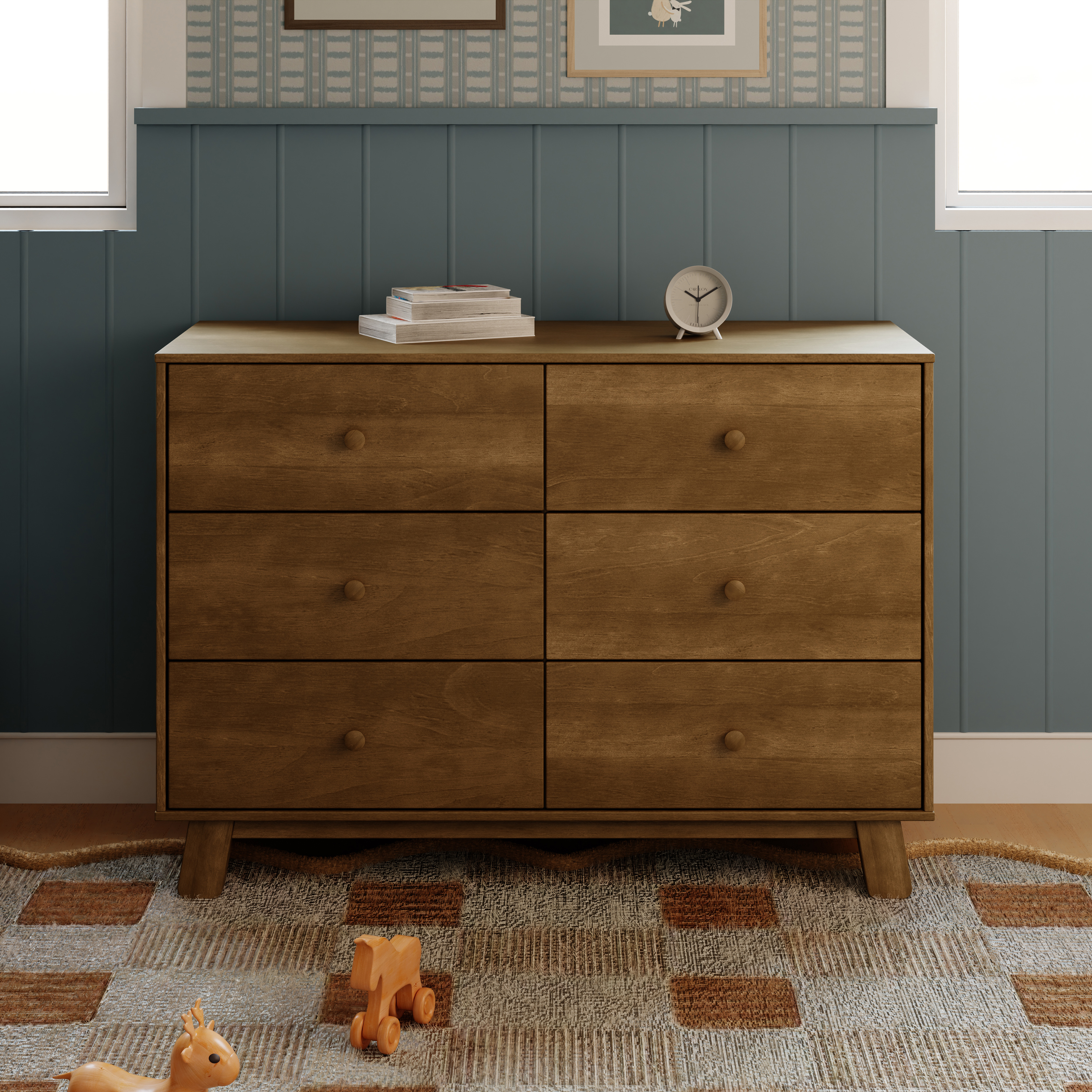 babyletto Hudson Modern 6-Drawer Assembled Double Dresser.