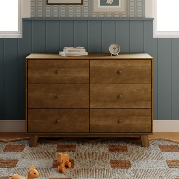 babyletto Hudson Modern 6-Drawer Assembled Double Dresser.
