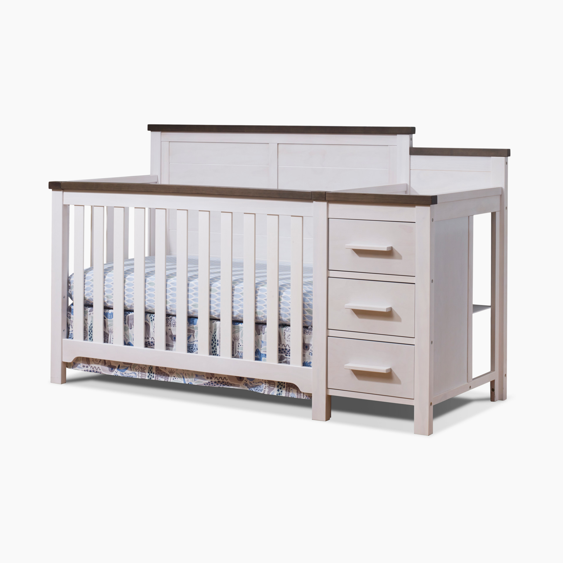 Sorelle Farmhouse Crib Changer Weathered Gray Babylist Shop