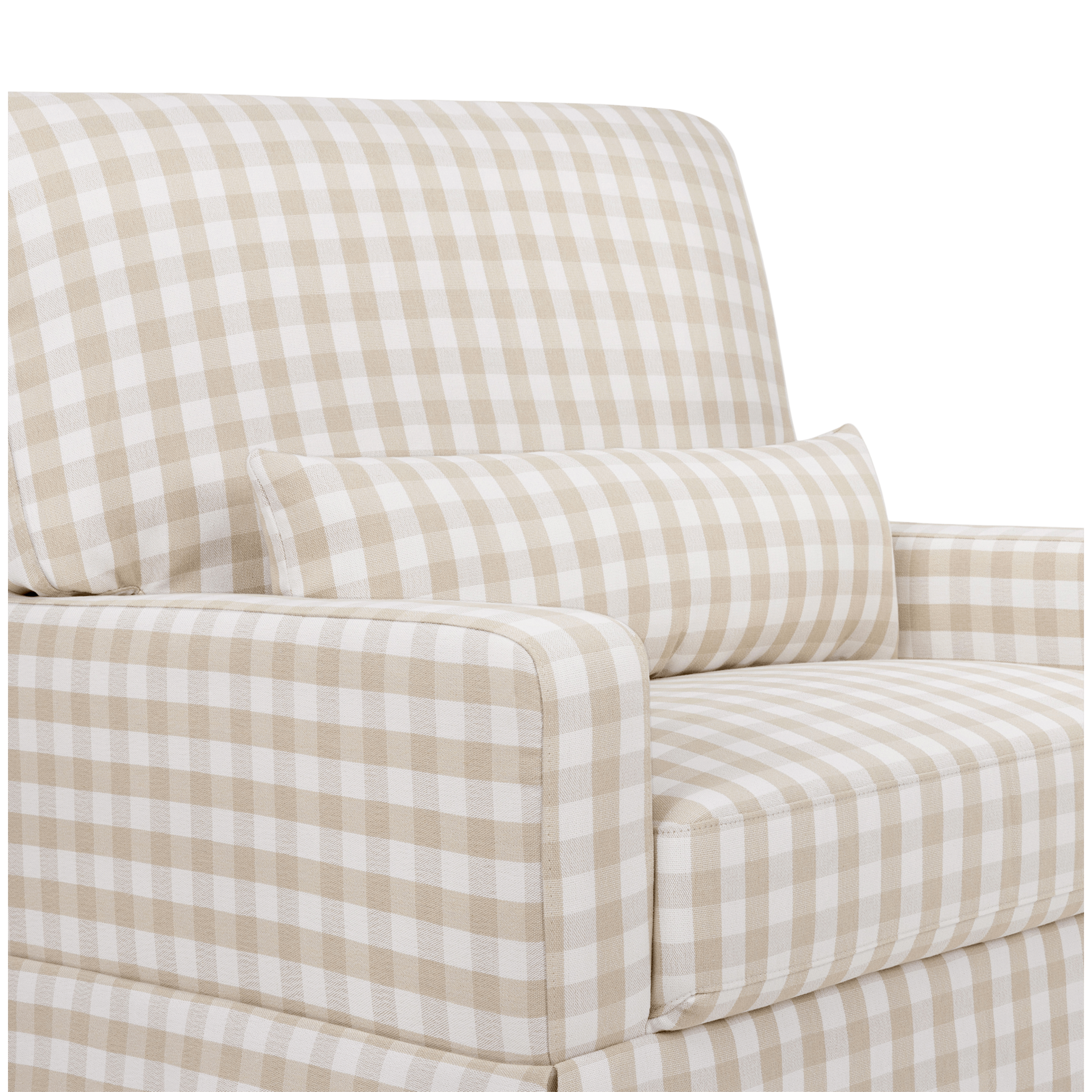 Namesake Crawford Pillowback Chair and a Half - Tan Gingham.
