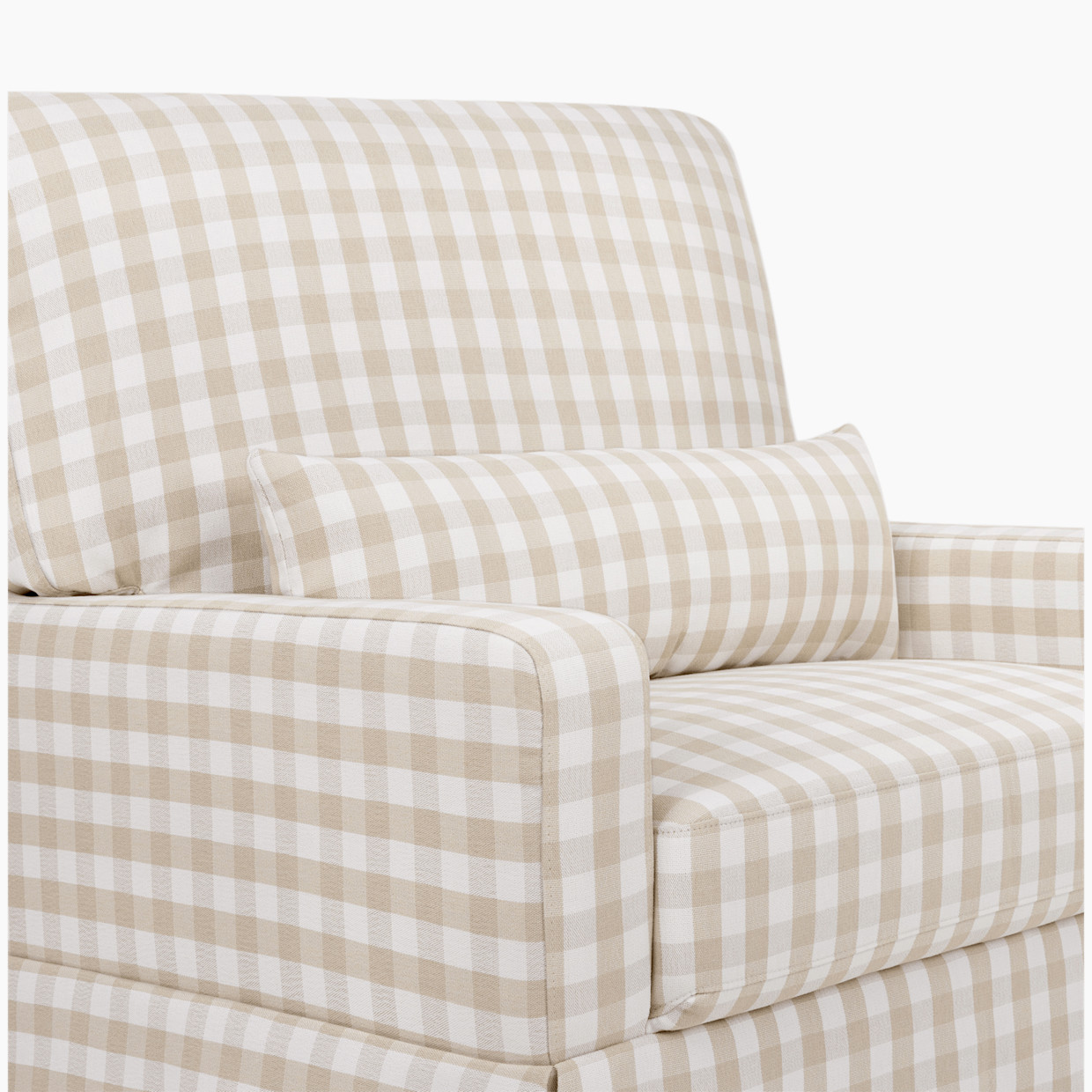 Namesake Crawford Pillowback Chair and a Half - Tan Gingham.