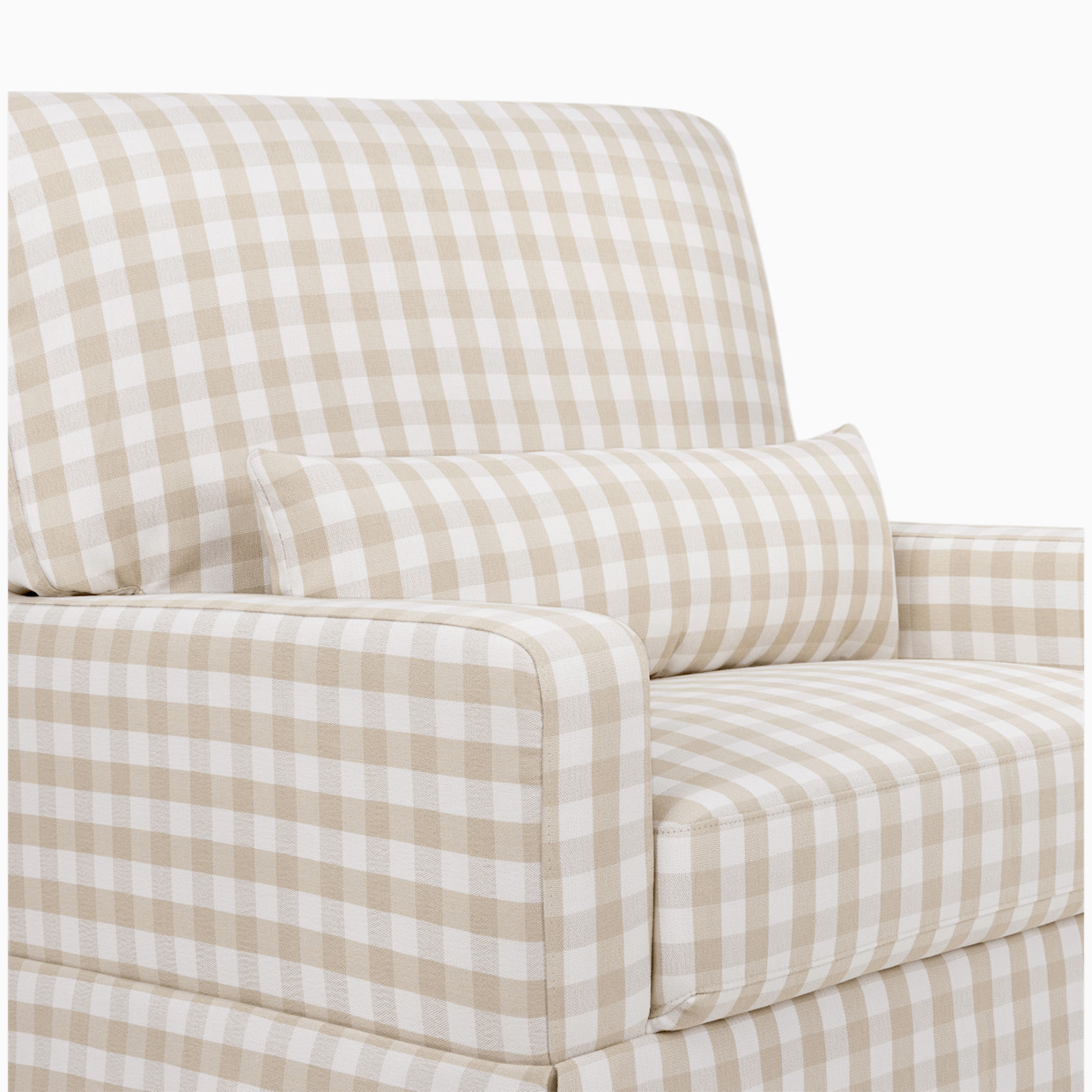 Namesake Crawford Pillowback Chair and a Half - Tan Gingham.