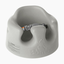 Bumbo Baby Infant Soft Foam Comfortable Support Wide Floor Seat with 3 Point Adjustable Harness for Ages 3 to 12 Months, Cool Grey