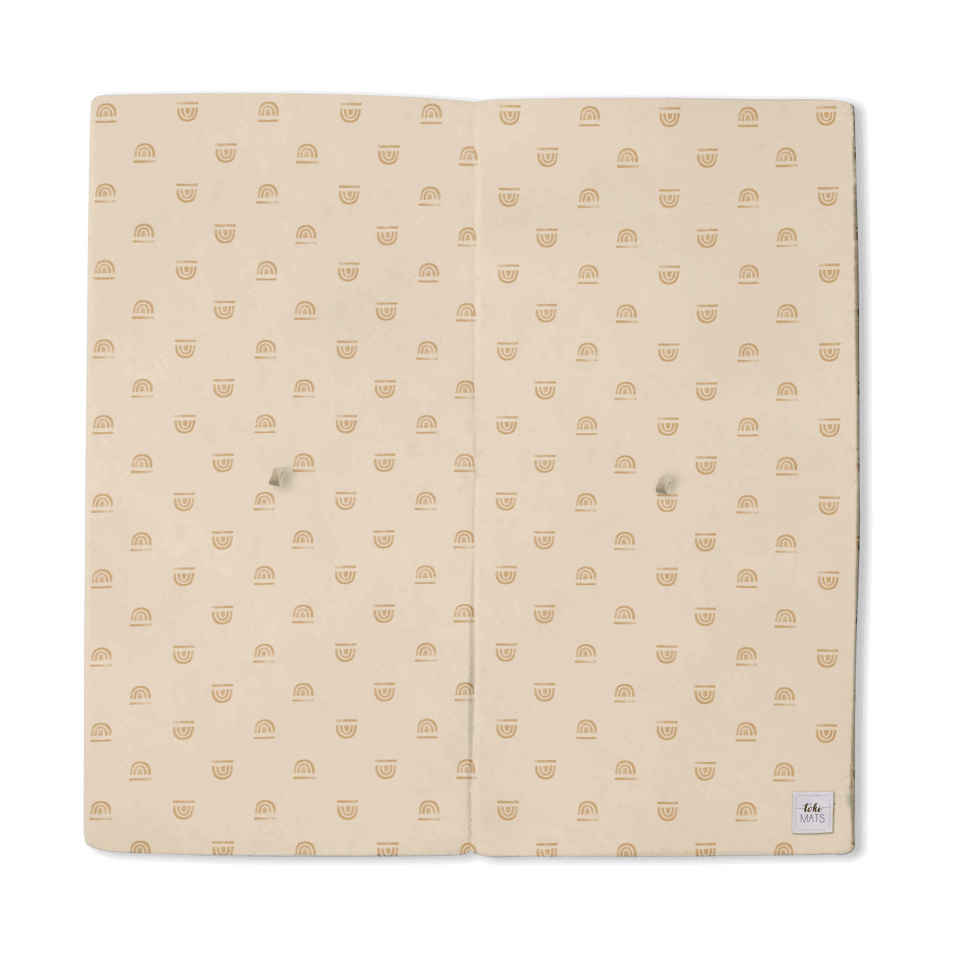 Toki Mats Standard Padded Play Mat Rainbow Stamp In Cream, Non