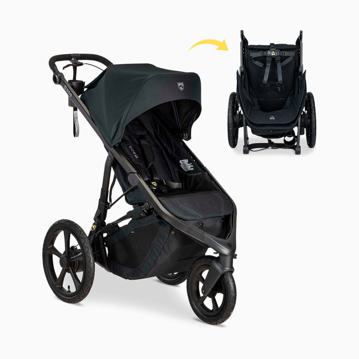 BOB Gear Wayfinder Single Jogging Stroller - Nightfall.