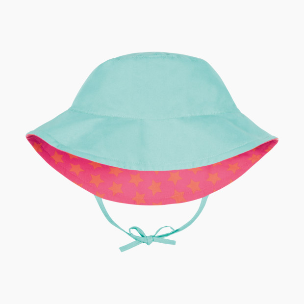 Lassig Sun Protection Bucket Hat - Pink Stars, 6-18 Months.