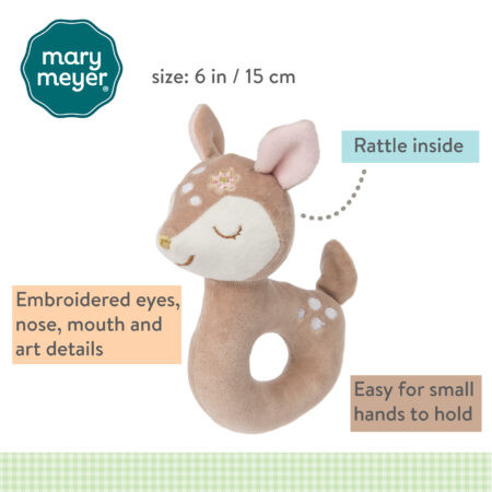Mary Meyer Baby Rattle - Itsy Glitzy Fawn.
