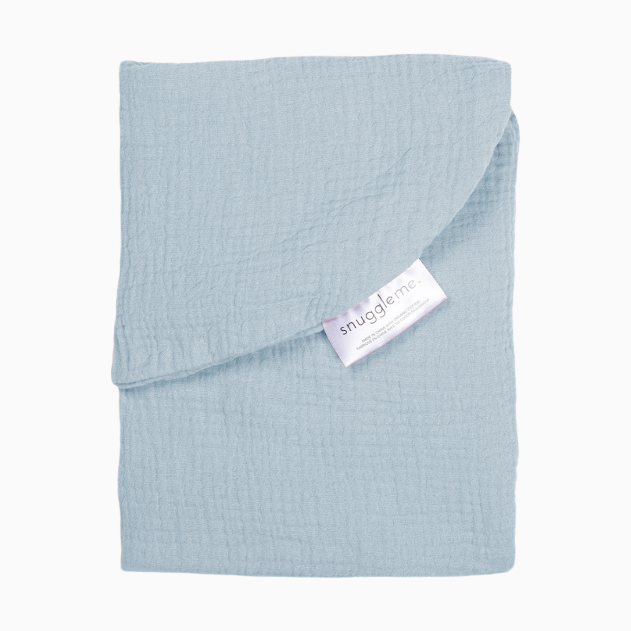 Snuggle Me Organic Infant Lounger Curve Muslin Cover - Bluebell.