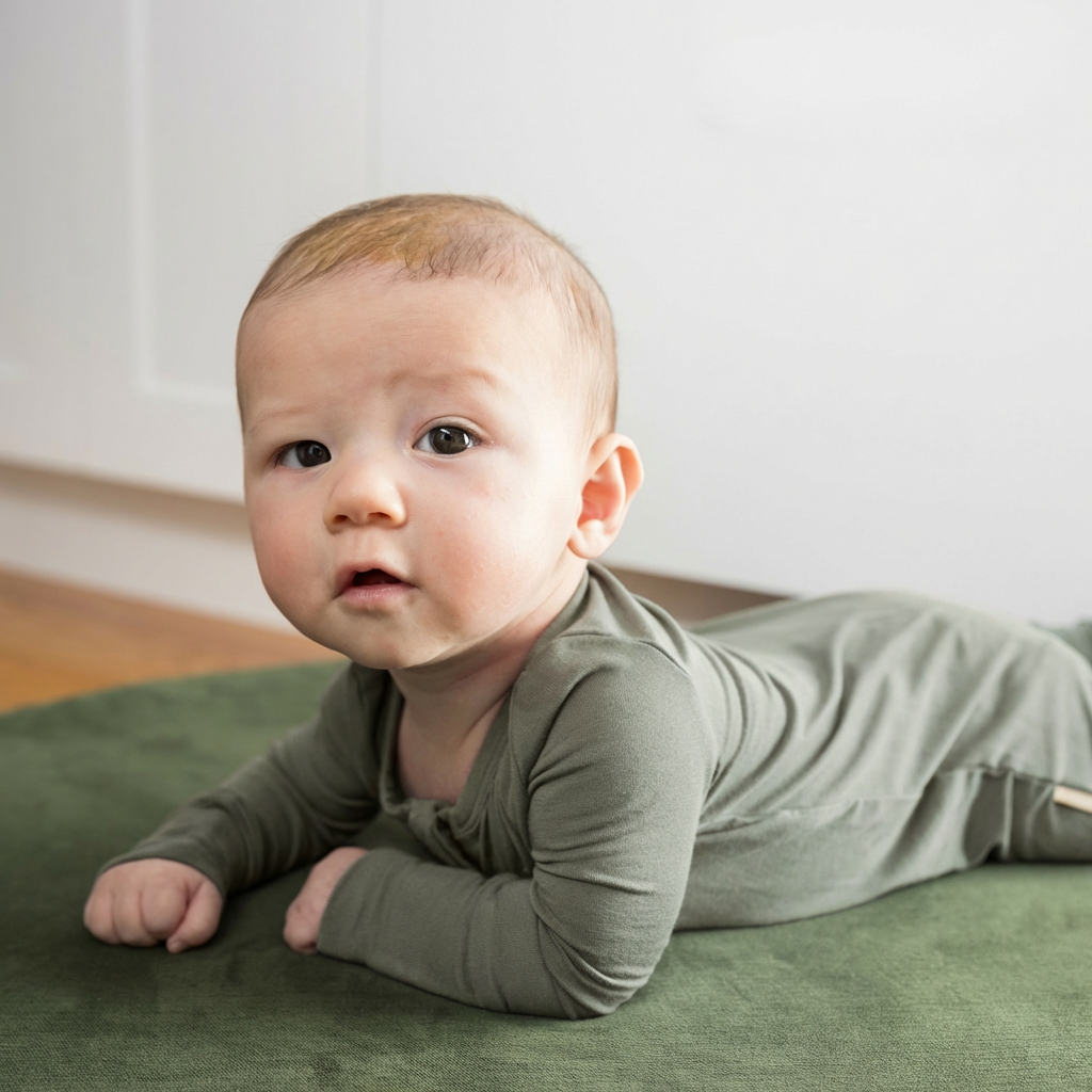 Tiny Kind Bamboo Viscose Convertible Footie - Green, 0-3 M.